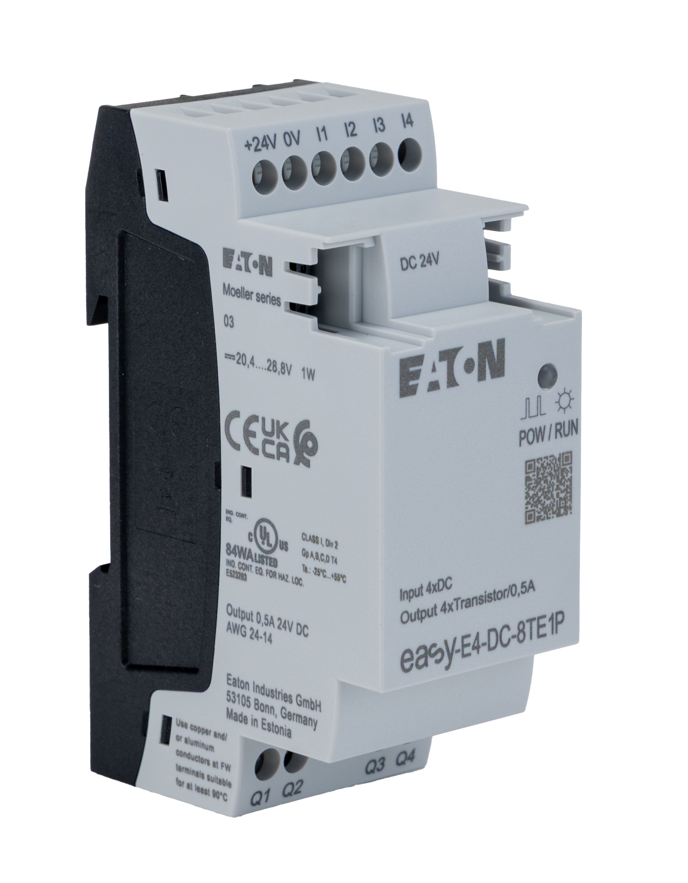 Eaton easyE4 Series Control Relay, Transistor Output, 4-Input, Digital Input