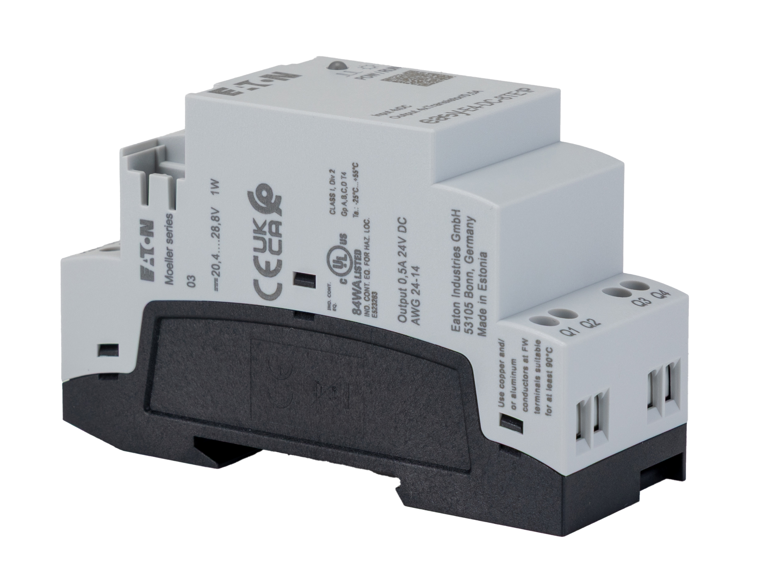 197512-easy-e4-dc-8te1p Eaton easyE4 Series Control Relay, Transistor Output, 4-Input, Digital Input