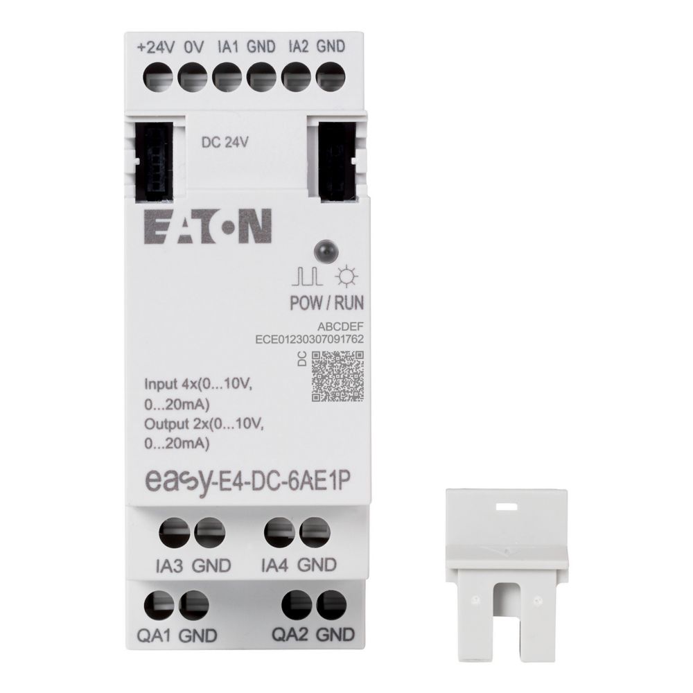 197516-easy-e4-dc-6ae1p Eaton easyE4 Series Control Relay, Relay Output, 4-Input, Analogue Input