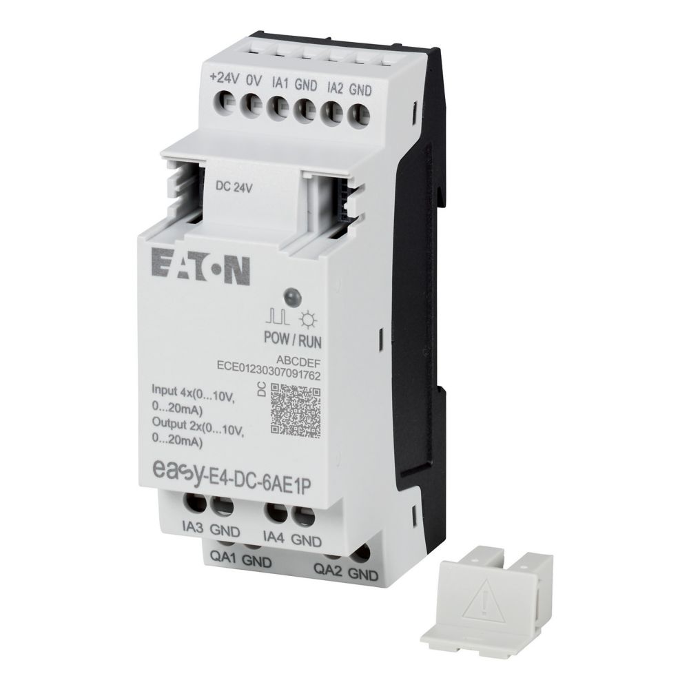 197516-easy-e4-dc-6ae1p Eaton easyE4 Series Control Relay, Relay Output, 4-Input, Analogue Input
