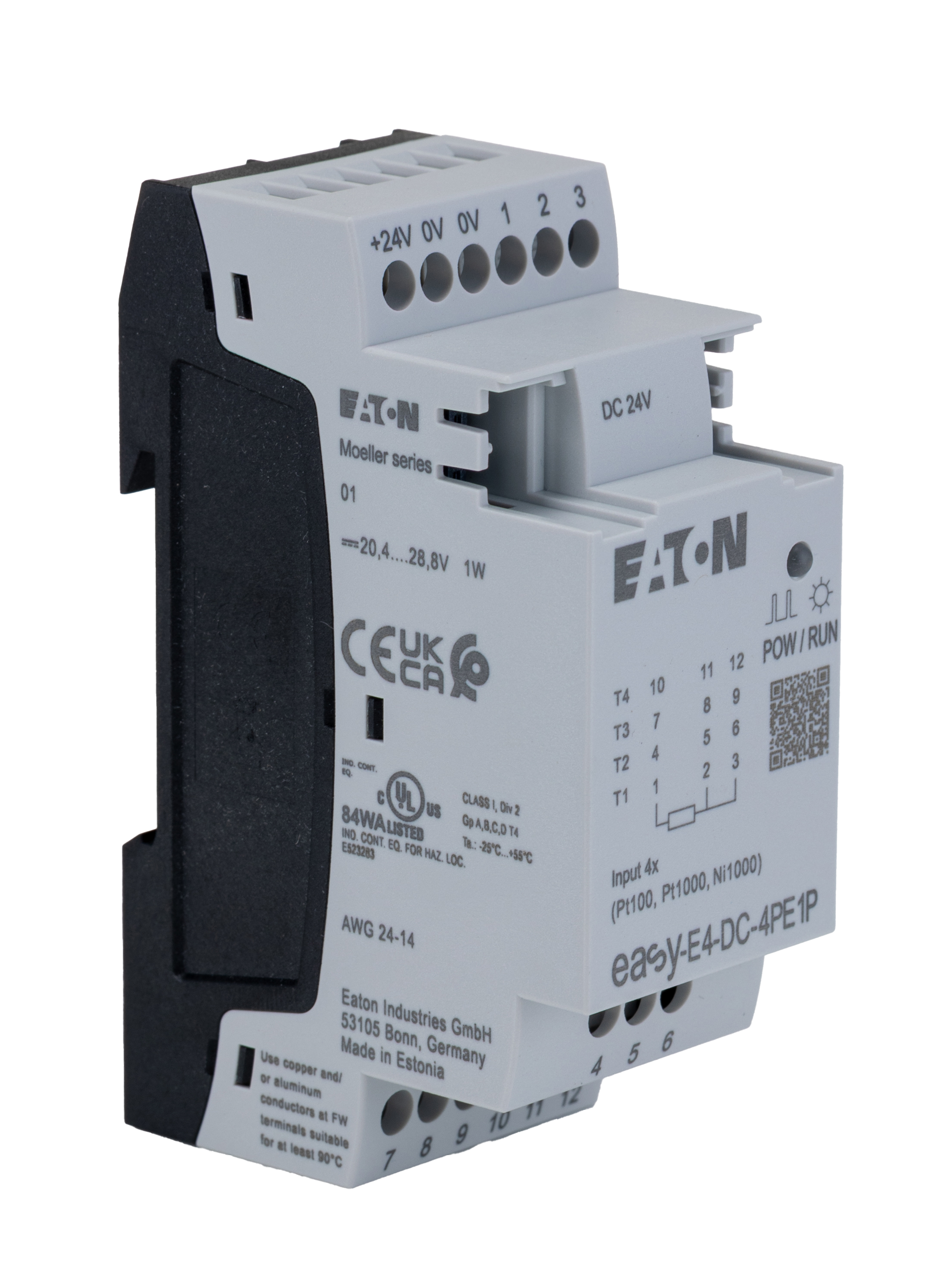 Eaton easyE4 Series Control Relay, Relay Output, 4-Input, Analogue Input