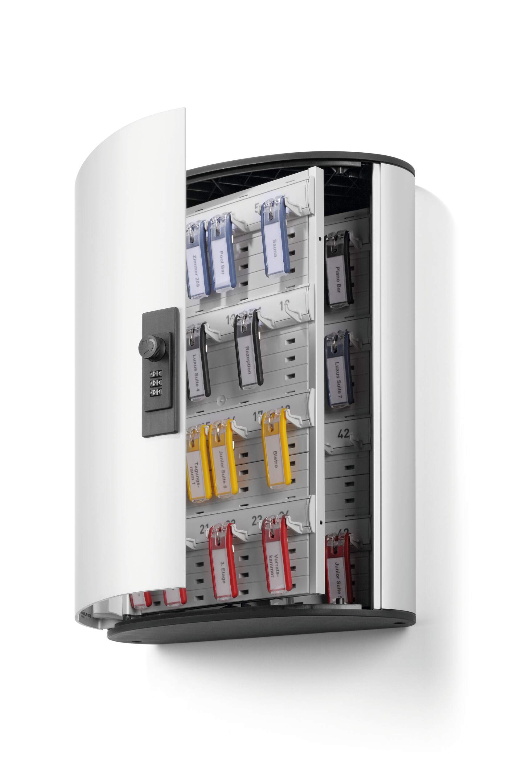 197623 Durable  Silver Aluminium Key Cabinet Wall