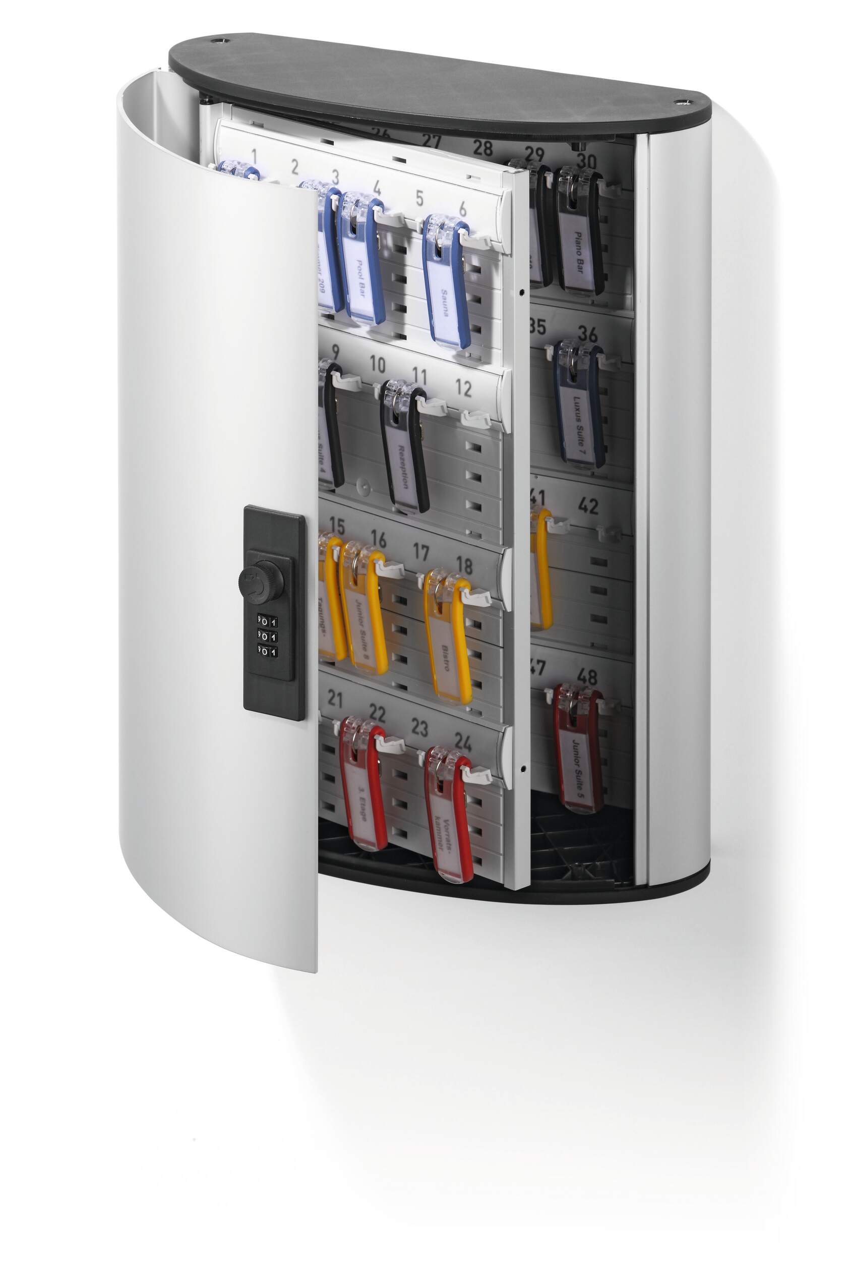 197623 Durable  Silver Aluminium Key Cabinet Wall