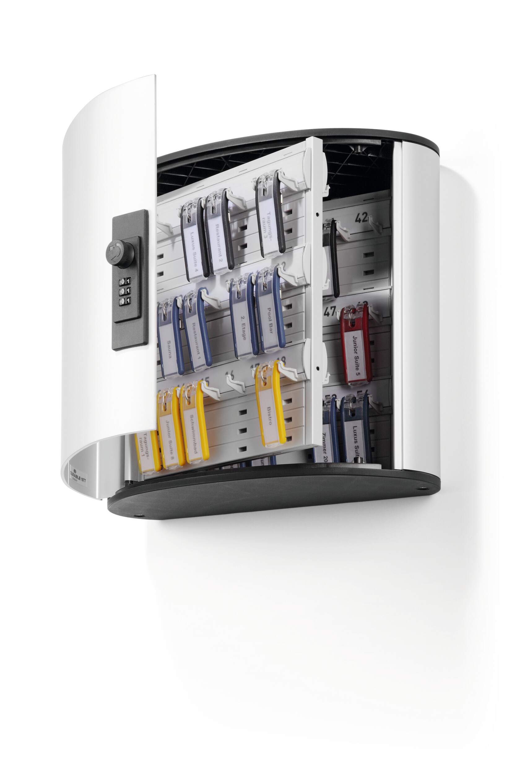 197723 Durable  Silver Aluminium Key Cabinet Wall