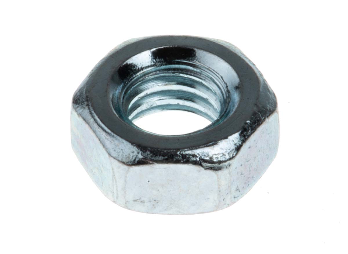 RS PRO, Zinc Plated Steel Hex Nut M4, DIN 934
