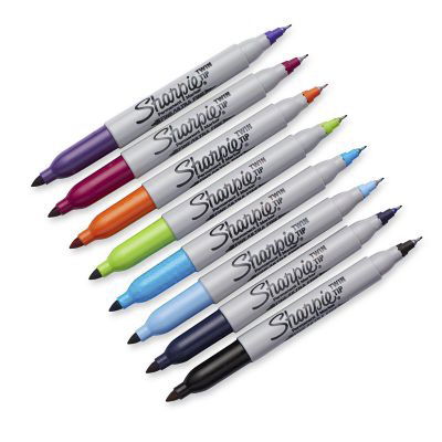 1985877 Sharpie Twin Tip Black Marker Pen