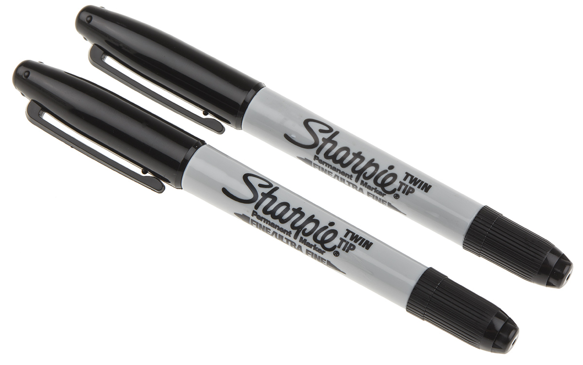 1986454 Sharpie Twin Tip Black Marker Pen