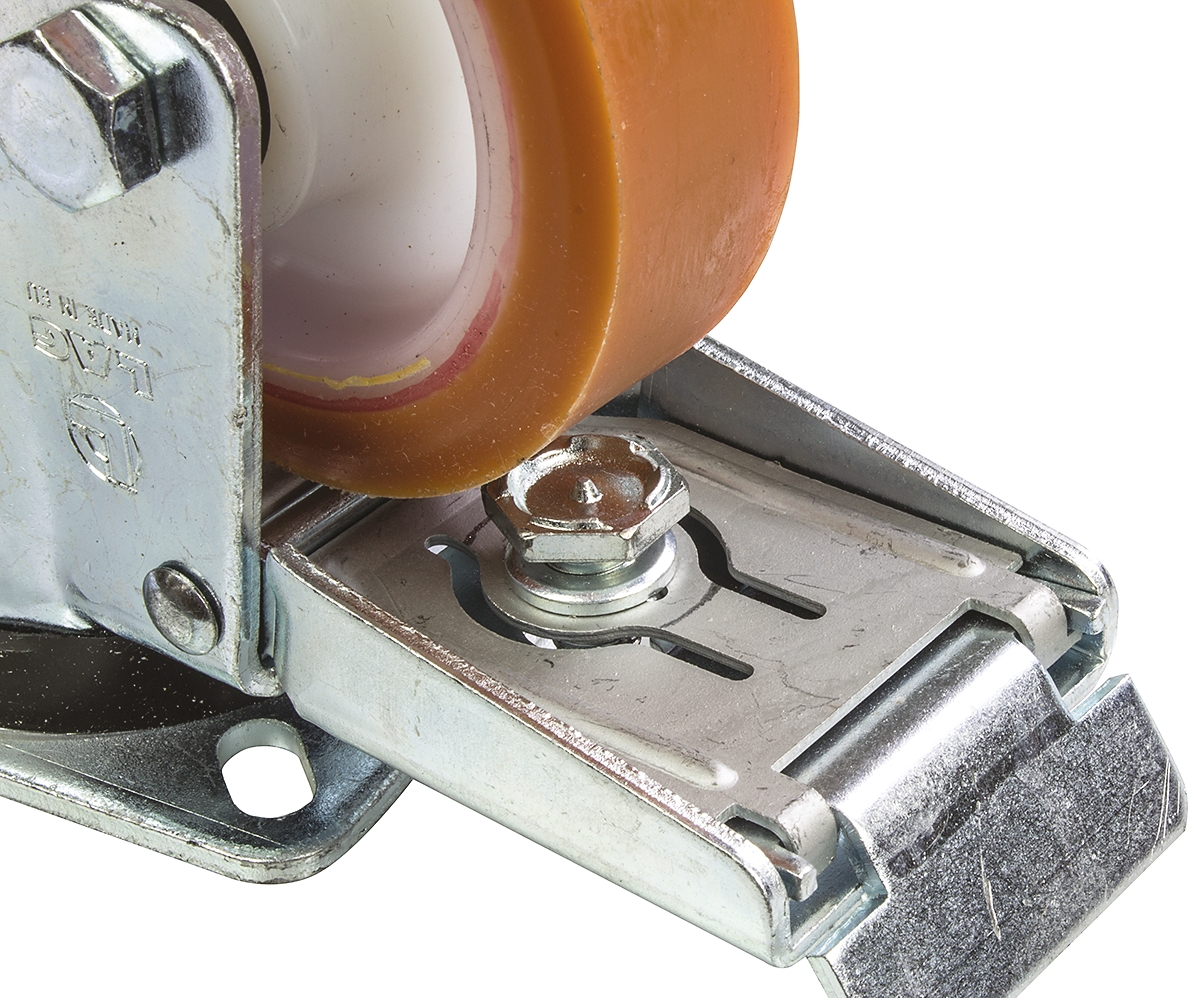 19878-fr LAG Braked Swivel Castor, 200 kg Capacity, 100 mm Wheel