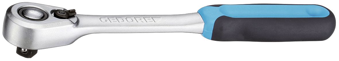 Gedore 1/2 in Ratchet with Dual Component, Non-Slip Handle, 270mm Overall