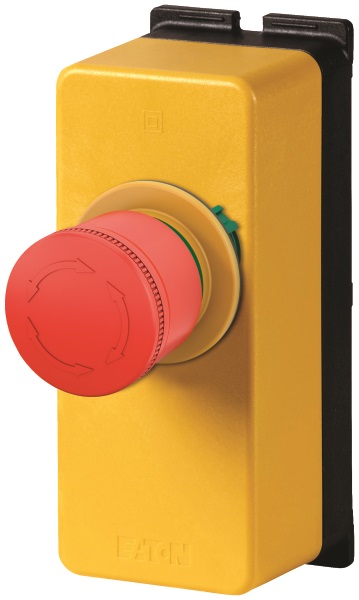 Eaton Twist Release Control Station Switch - 2 NC, Plastic, 1 Cutouts, Red, IP65, IP69, IP66