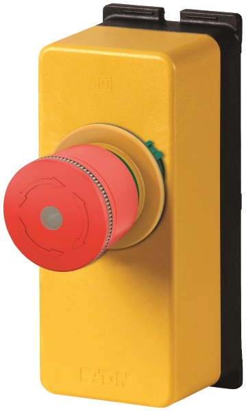 Eaton Twist Release Control Station Switch - 2 NC, Plastic, 1 Cutouts, Red, IP65, IP69, IP66