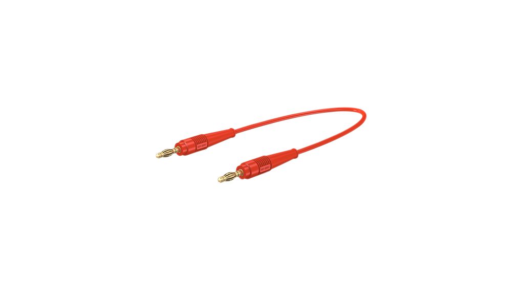 Staubli Test lead, 32A, 600V, Red, 100cm Lead Length