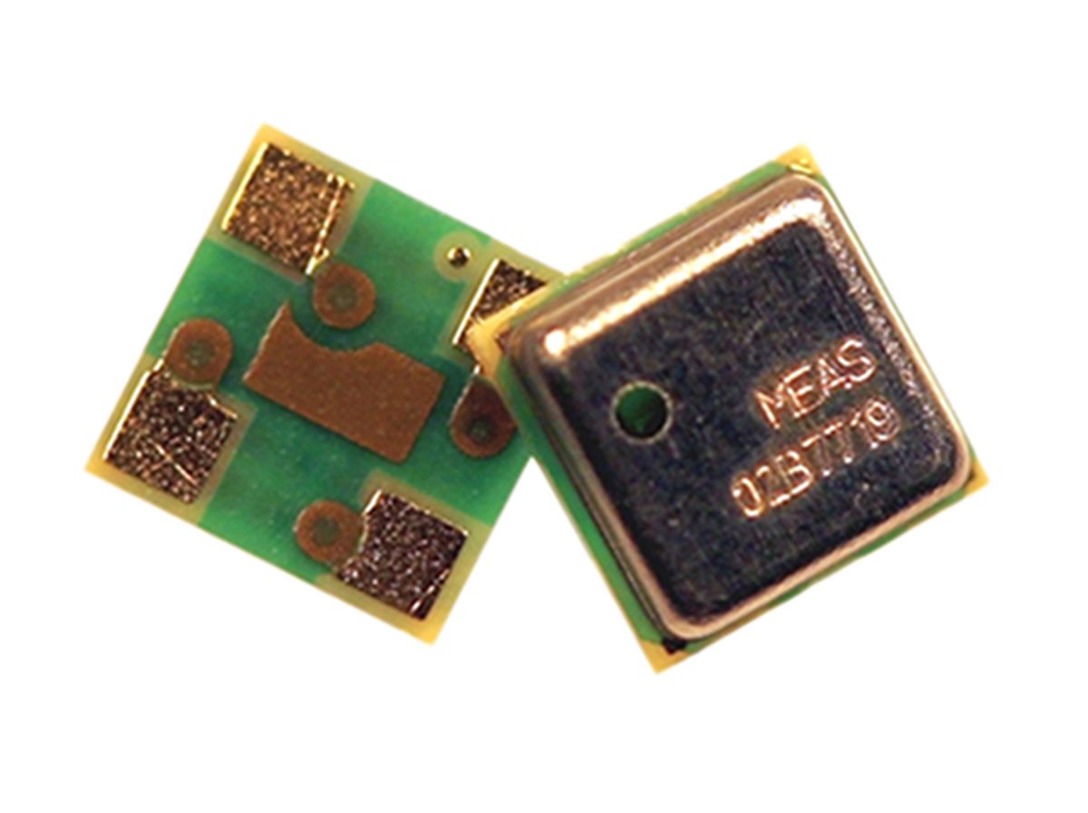 TE Connectivity Barometric Pressure Sensor, 1200mbar Operating Max, Surface Mount, 4-Pin, 6bar Overload Max, QFN
