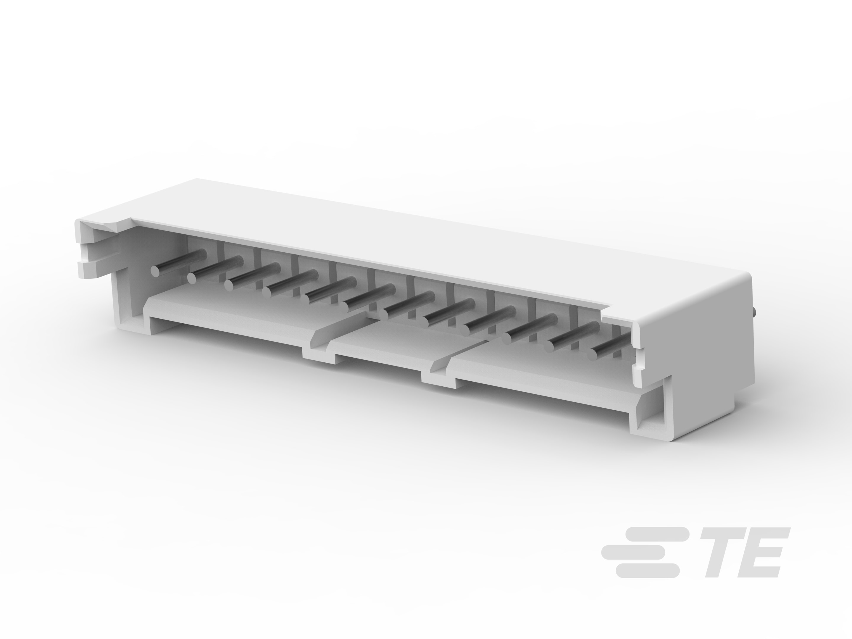 TE Connectivity Economy Power 2.5 Series Vertical Board PCB Header, 13 Contact(s), 2.5 mm Pitch, 1 Row, Shrouded