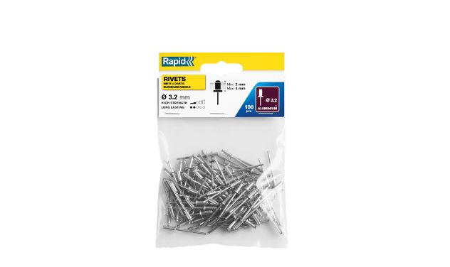 5000377 Rapid Agrafage Aluminium Rivet Set Rivet, 3.2mm