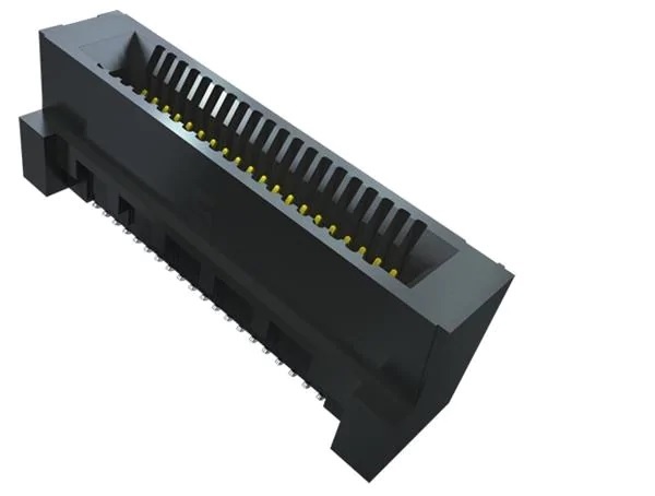 Samtec HSEC8-RA Series Right Angle Female Edge Connector, Surface Mount, 80-Contacts, 0.8mm Pitch, 2-Row