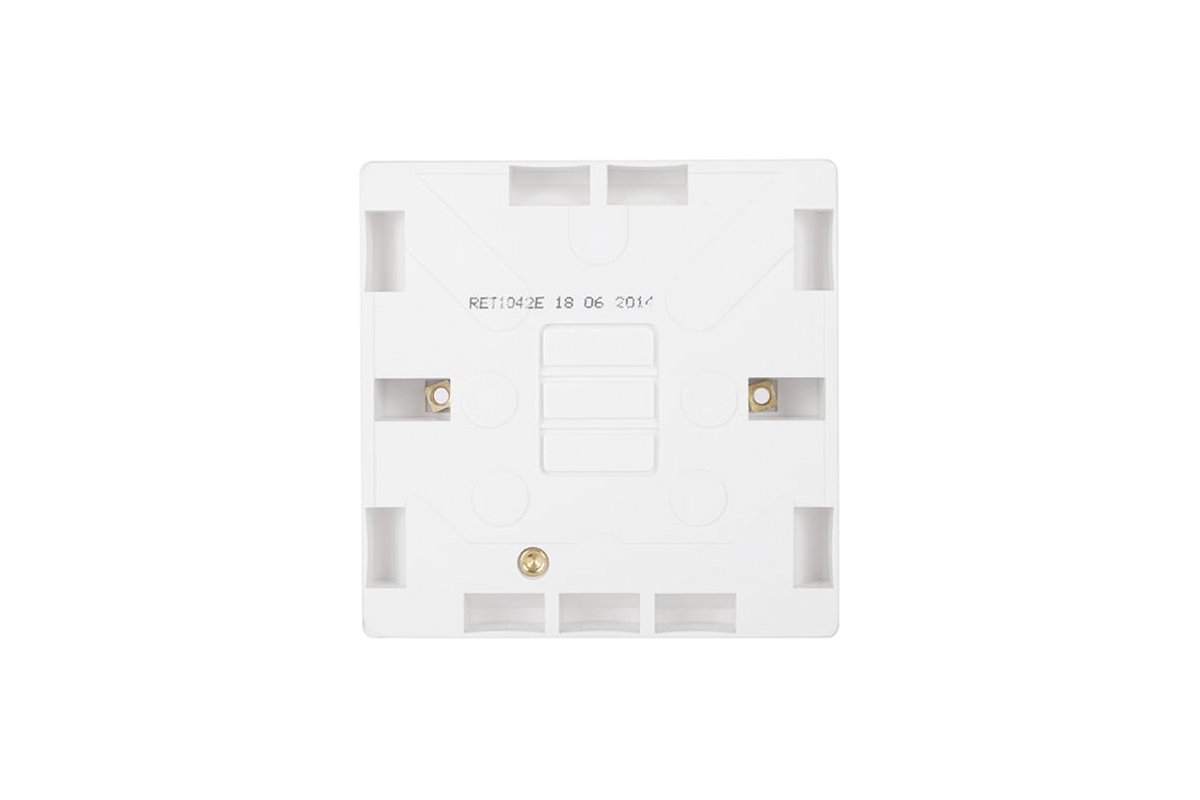 Contactum RET1042E, White Urea Formaldehyde Back Box, BS Standard, Surface Mount Mount, 1 Gang