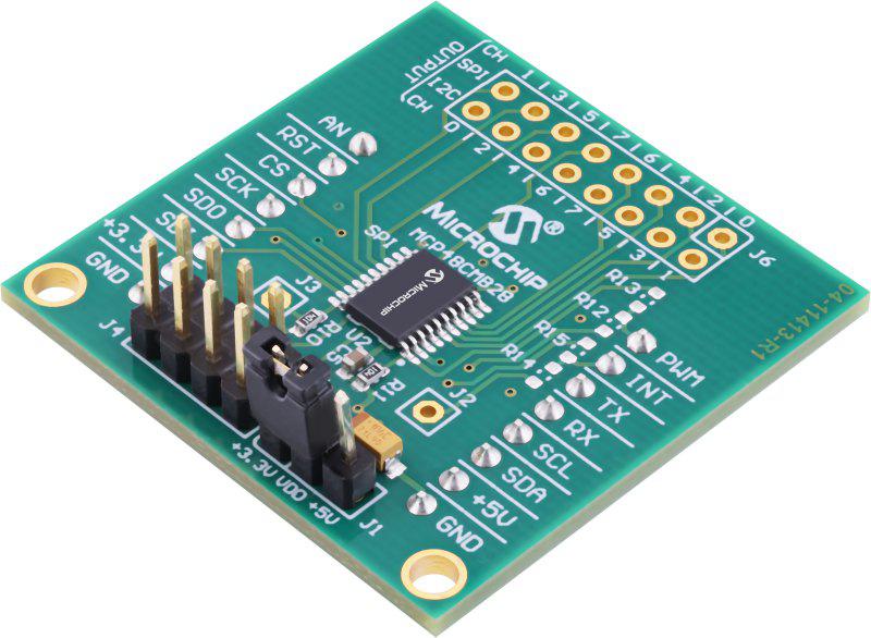 Microchip 1 LSb Octal DAC Evaluation Board DAC Evaluation Board EV76B70A