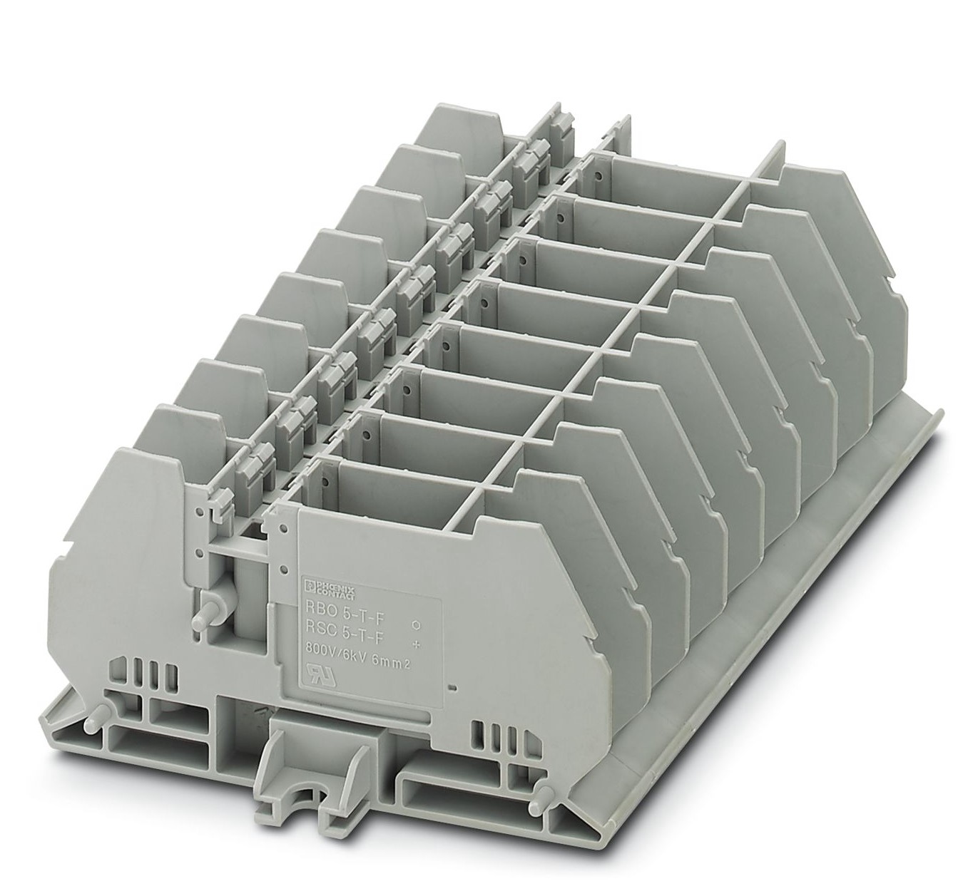 Phoenix Contact 3214945 RBO 5-T-F-B Series Grey, 10mm², 1-Level, Bolt Termination