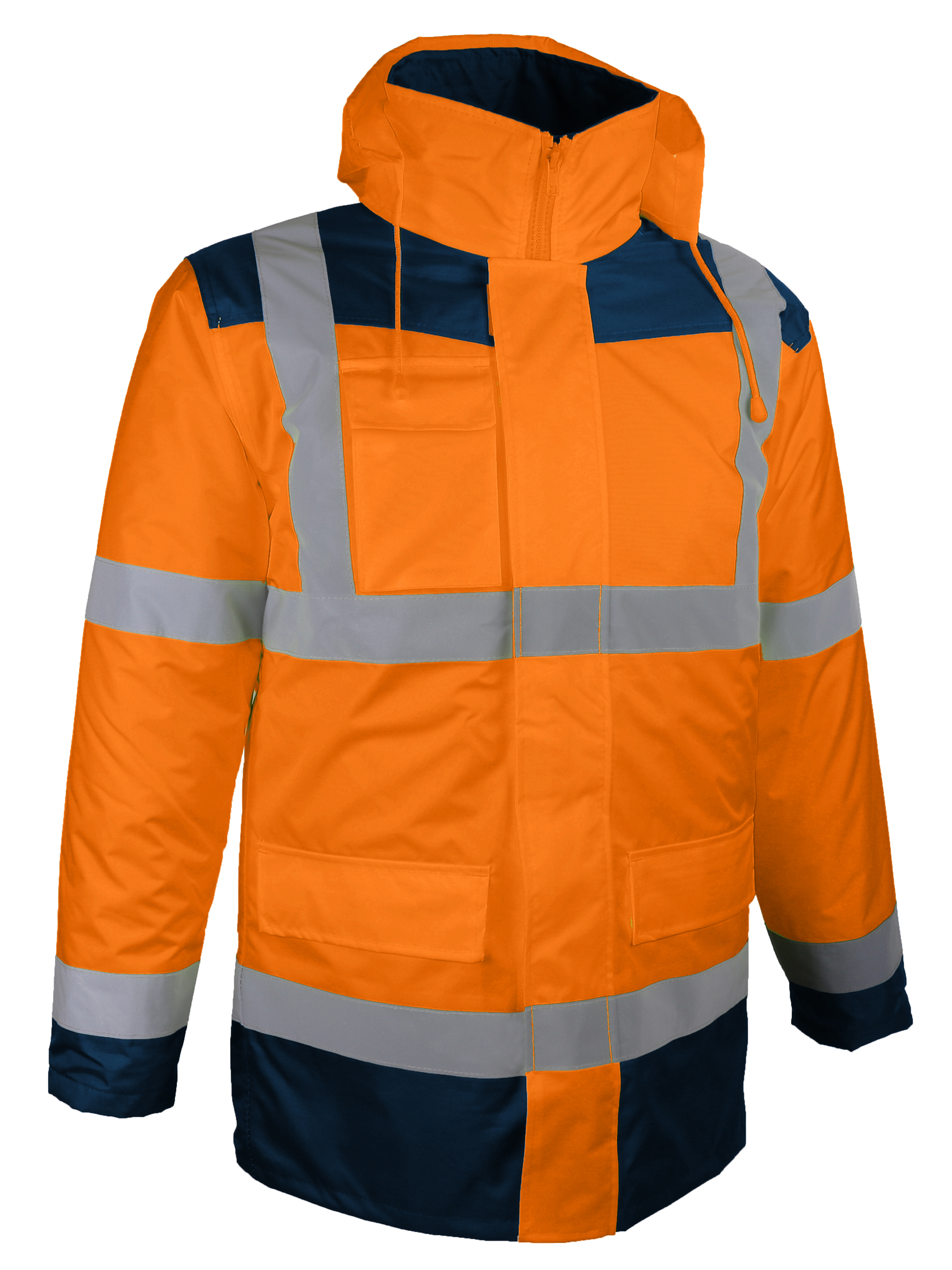SINGER SAFETY PARINO Orange/Navy Unisex Hi Vis Jacket, M