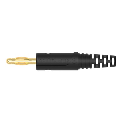 Schutzinger Black Male Banana Connector, 4 mm Connector, Solder Termination, 32A, 30 V ac, 60 V dc, Gold Plating