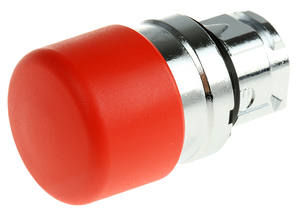Schneider Electric Harmony XB4 Series, Red Push Button Head, Spring Return, 22mm Cutout