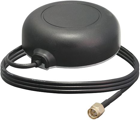 Linx ANT-GNRM-L125A-3 Round GPS Antenna with SMA Male Connector, GPS