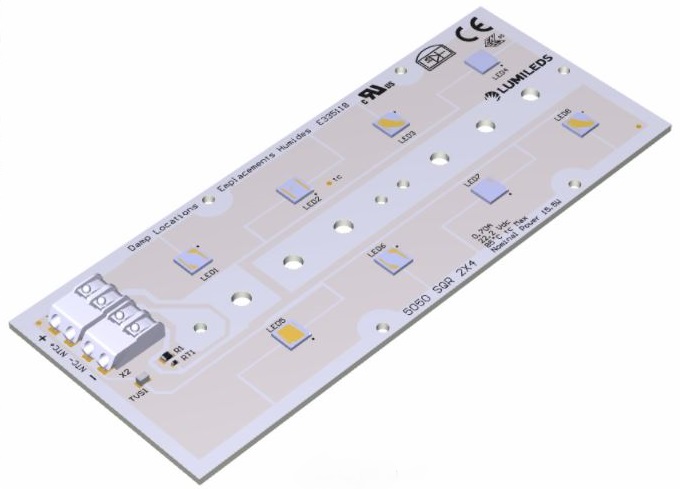 Lumileds 22.2V dc White LED Strip, 223mm Length