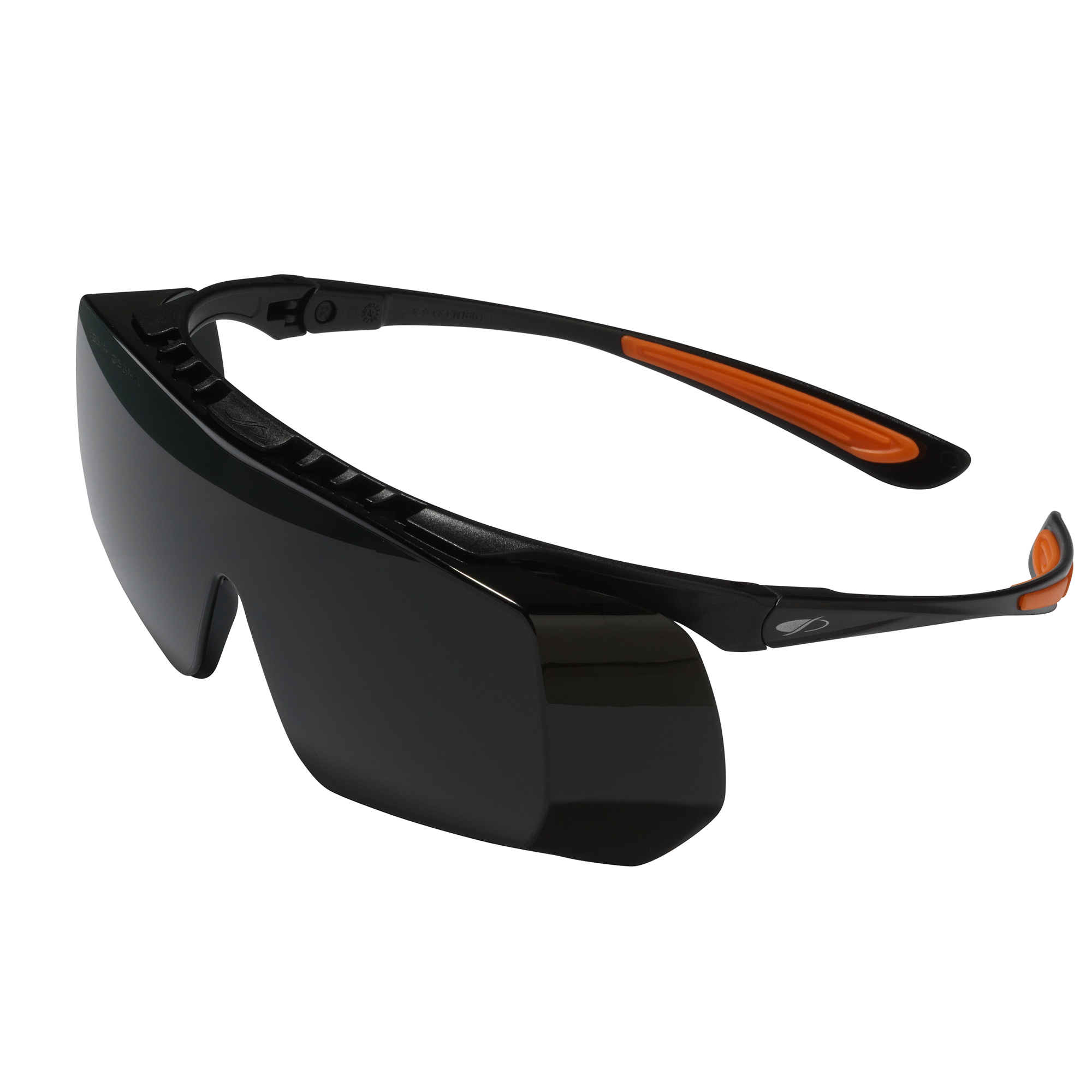 JSP Coverlite Over Specs, Anti-Mist, Scratch Resistant, UV Protection, Black Polycarbonate Lens