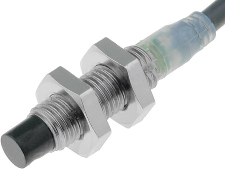 Omron Threaded Barrel Proximity Sensor, M8, 4 mm Detection, 12 → 24 V dc