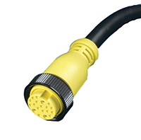Brad from Molex Female 19 way Mini-Change to Male 19 way Pigtail Sensor Actuator Cable, 5 m