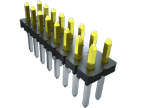 Samtec TLW Series Straight Through Hole Pin Header, 3 Contact(s), 2.54 mm Pitch, 1 Row, Unshrouded