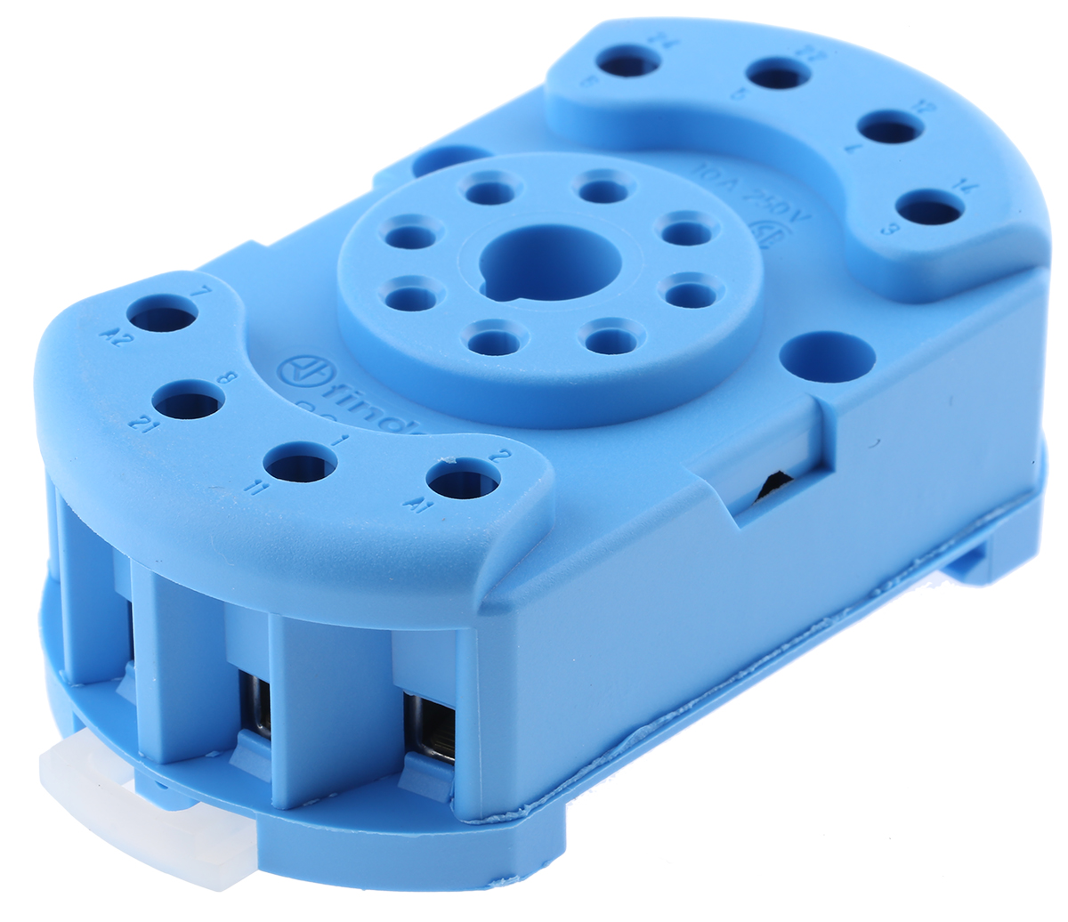 90-22sma Finder 90 8 Way 250V ac DIN Rail Relay Socket, for use with 60.12