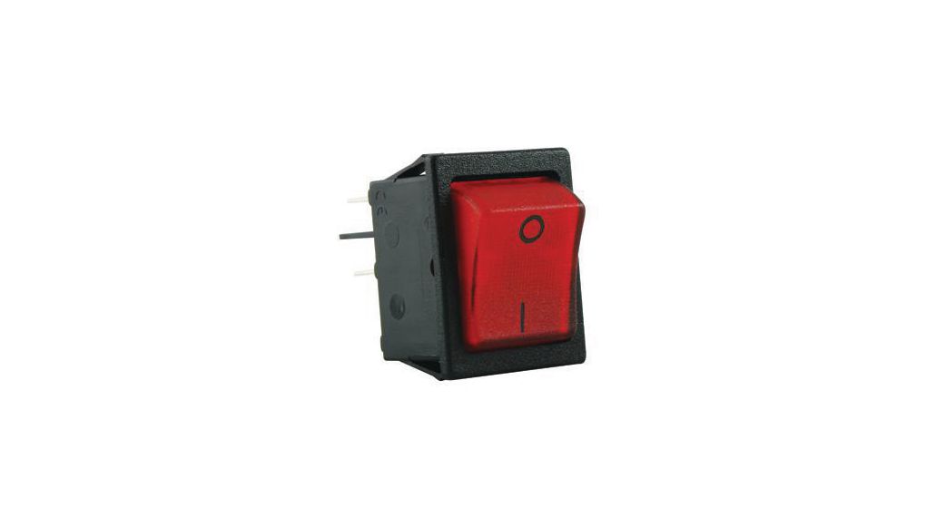 RND Illuminated 2NO, On-Off Rocker Switch Panel Mount