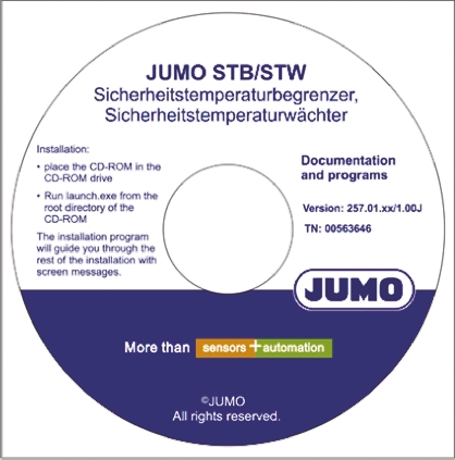 Jumo Temperature Control Software for use with 701150 Temperature Limiter