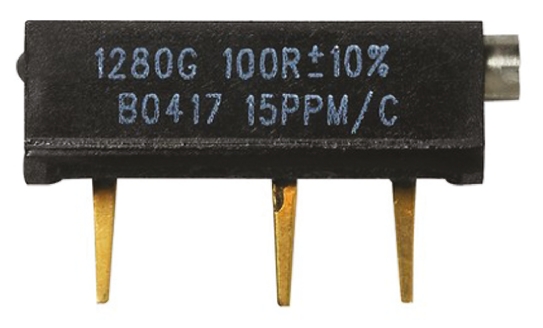 500Ω, Through Hole Trimmer Potentiometer 0.75W Side Adjust VPG Foil Resistors, 1280G