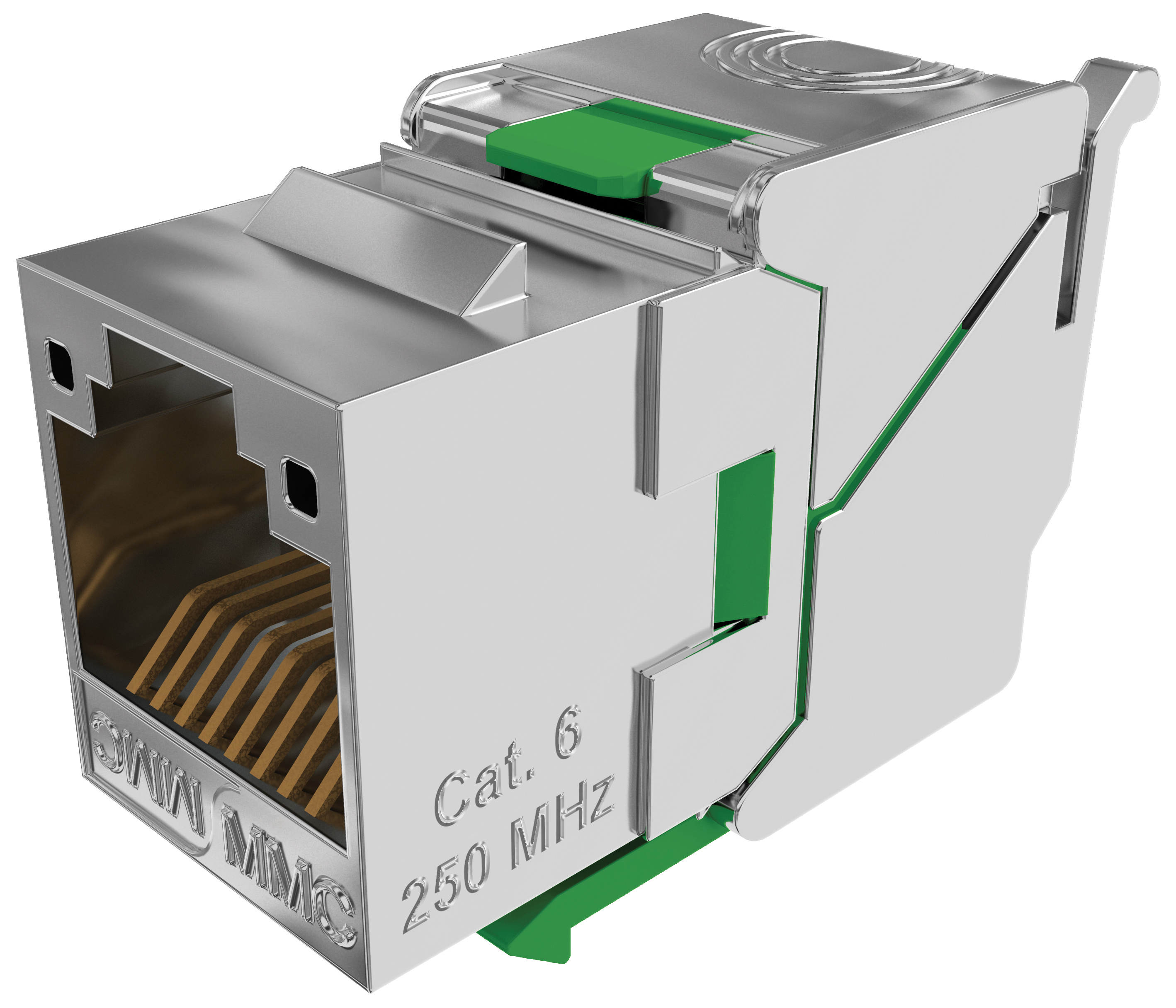 CAE Multimedia Connect BC6FST Series Female RJ45 Connector, Tool-less Cable Mounting, Cat6 Straight