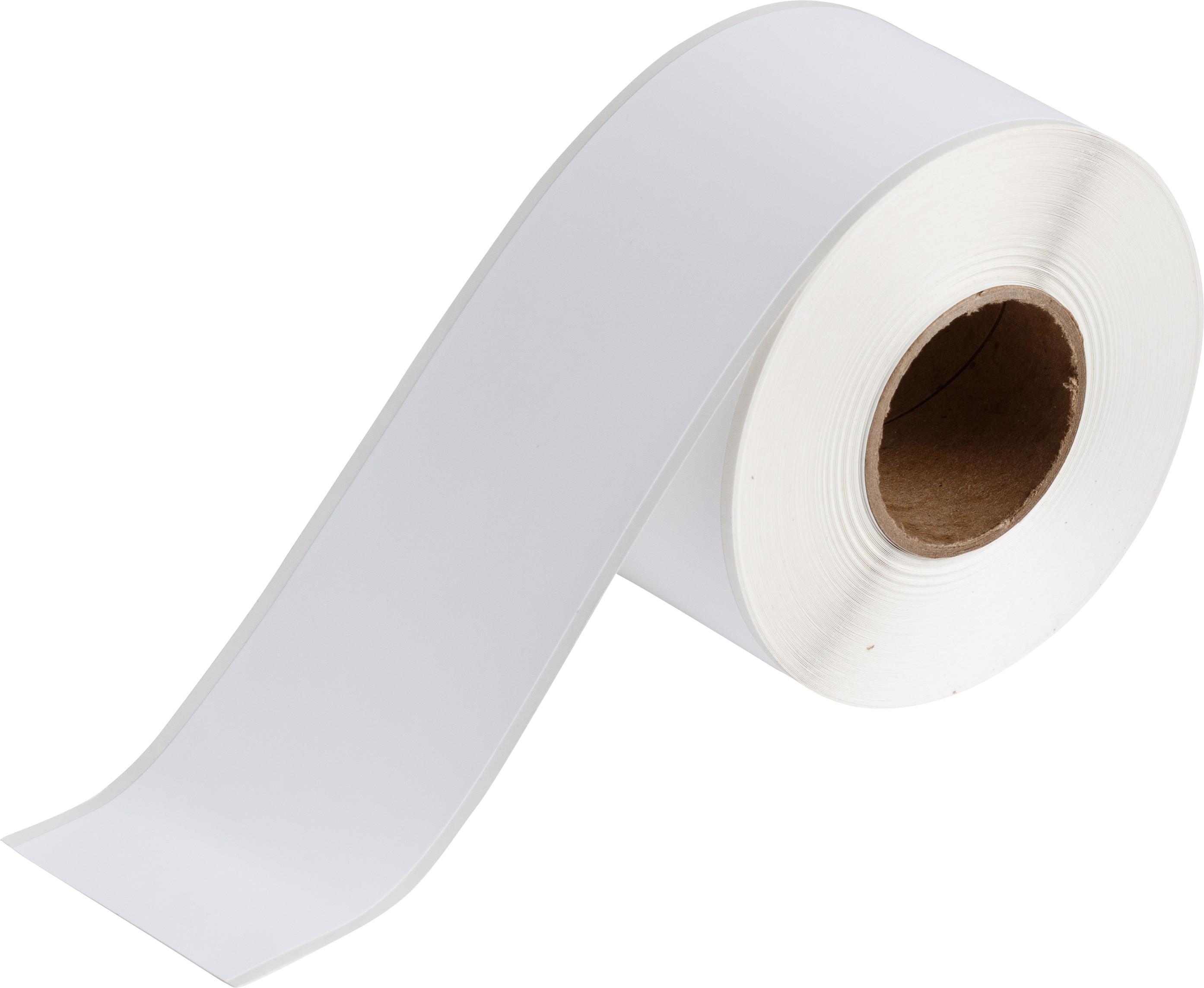 Brady B-2595 Inkjet Receptive Vinyl White Label Roll, 57.15mm Width, 1 Qty