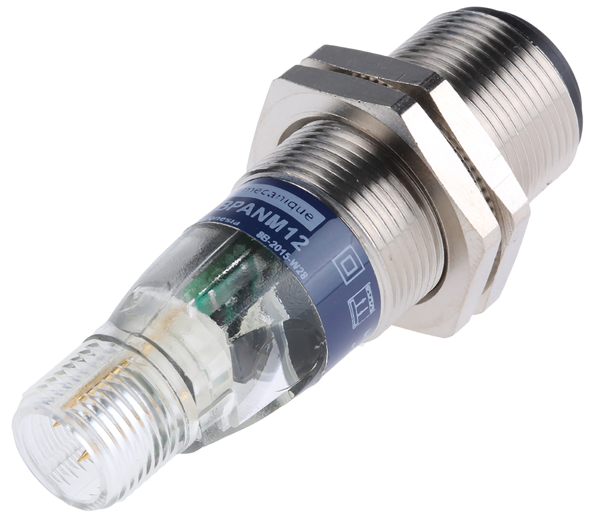 Telemecanique Sensors Retroreflective Photoelectric Sensor, Barrel Sensor, 4 m Detection Range
