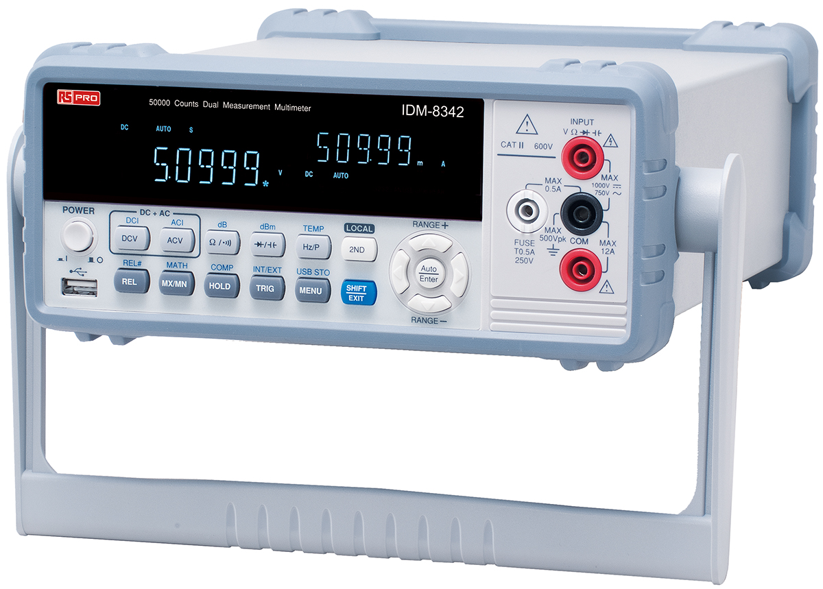 124-0228 RS PRO IDM8342 with GPIB Bench Digital Multimeter, True RMS, 10A ac Max, 10A dc Max, 750V ac Max