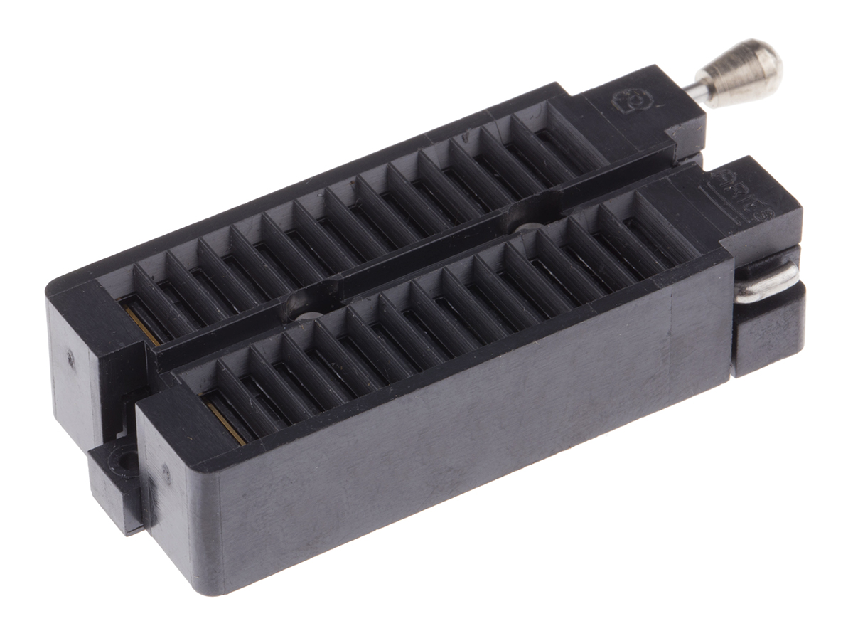 Aries Electronics 2.54mm Pitch 28 Way Through Hole DIP IC Socket