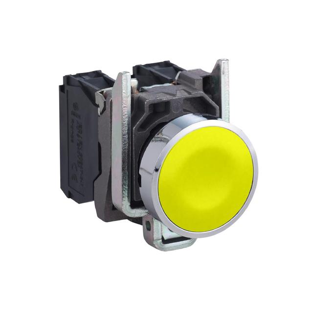 xb4ba51 Schneider Electric Harmony XB4 Yellow Push Button NO Spring Return