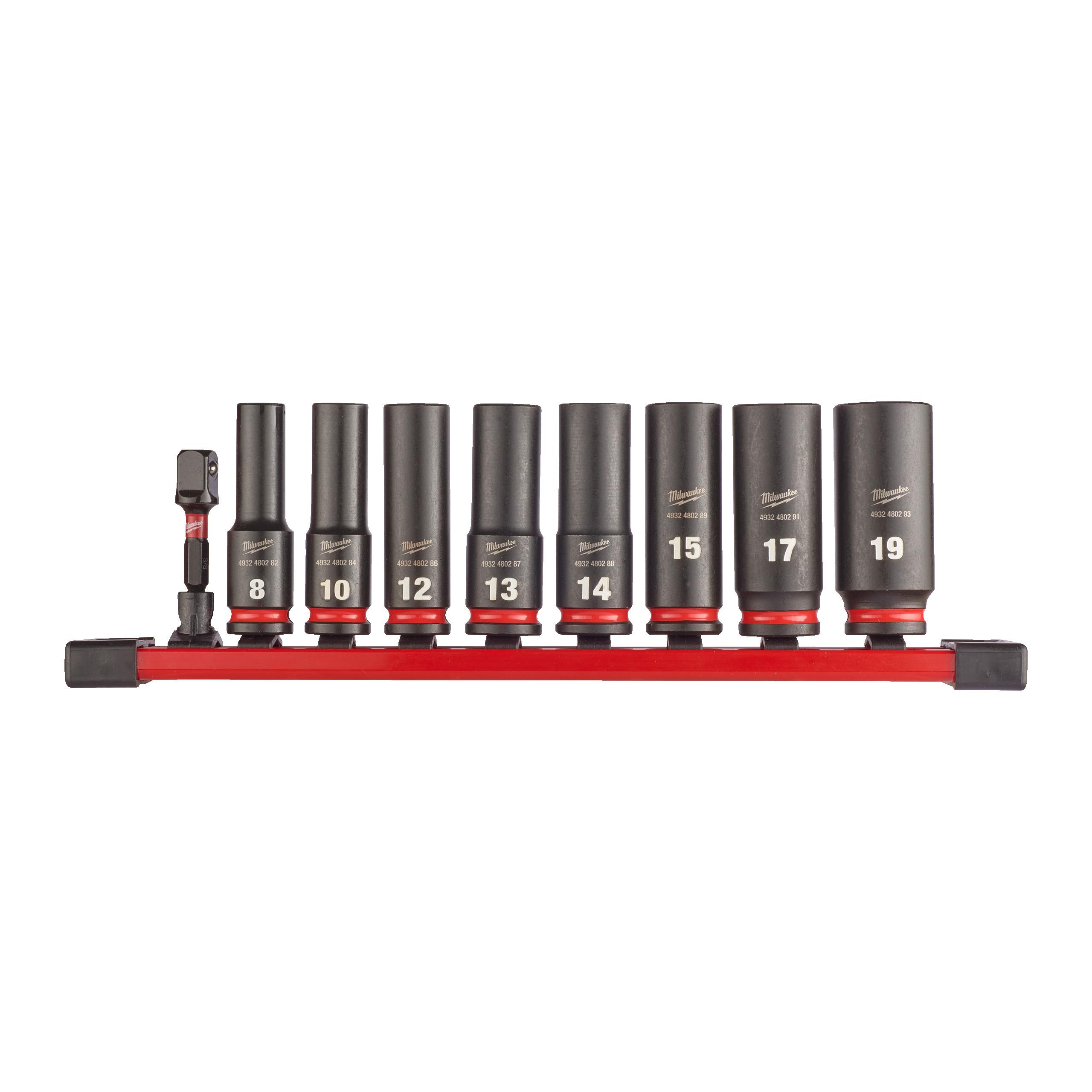 Milwaukee 10 mm, 12 mm, 13 mm, 16 mm, 17 mm, 18 mm, 19 mm, 3/8 in Drive Impact Socket