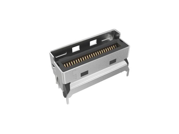 Amphenol Communications Solutions Vertical Edge Connector, 74-Contacts, 0.6mm Pitch