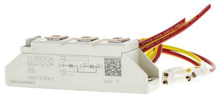 skkt-57b16-e Semikron Danfoss SKKT 57B16 E, Dual Thyristor Module 1600 V, 50 A 150 mA 1.5 kA 1.65 V