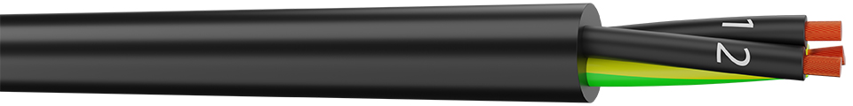 AXINDUS YY Control Cable, 5 Cores 1.5mm² 16 AWG, Unscreened, 1000 m, Black Polyvinyl Chloride Sheath