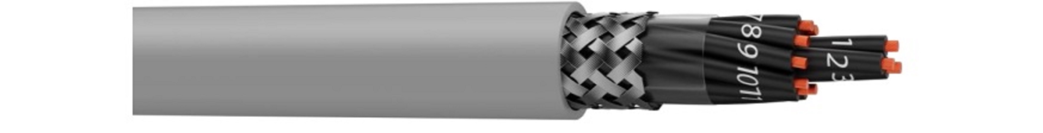 AXINDUS CY Control Cable, 4 Cores 1mm² 17 AWG, Screened, Black Polyvinyl Chloride Sheath