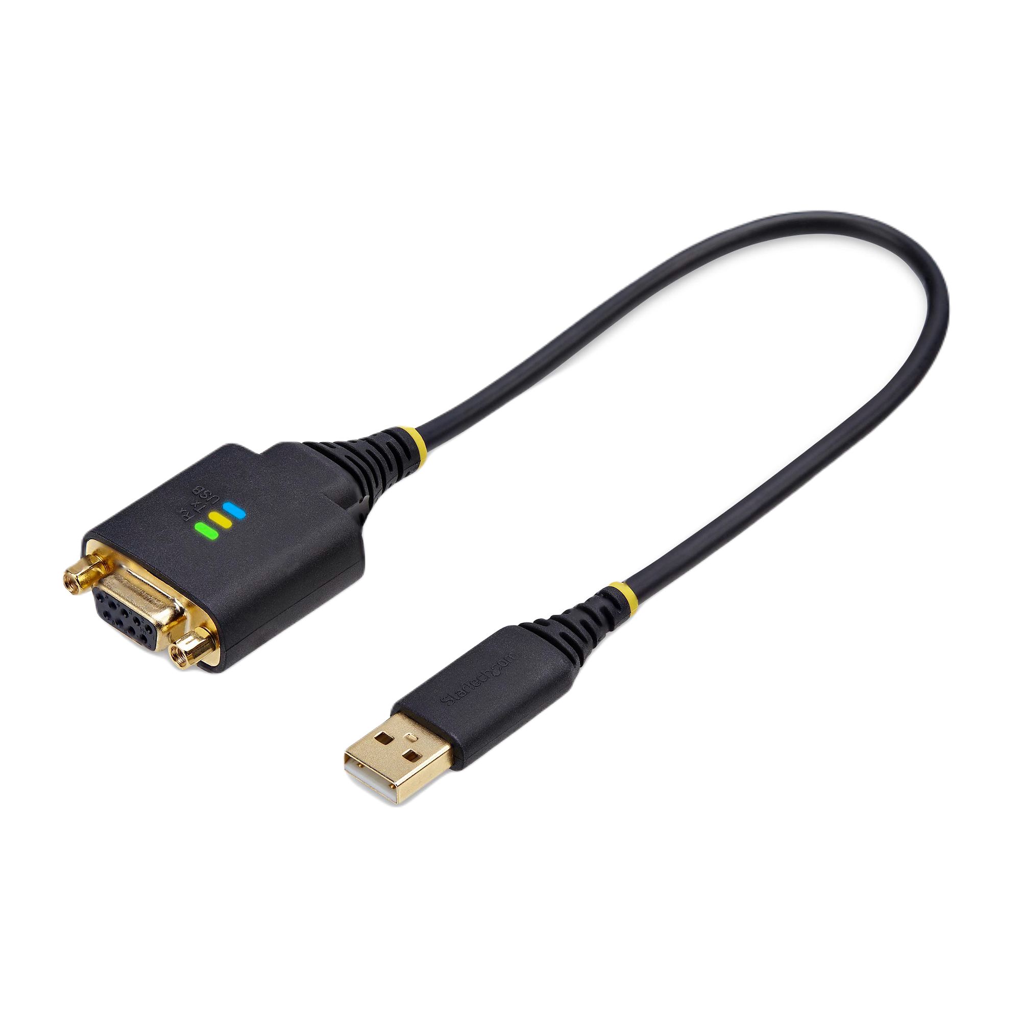 StarTech.com USB Type A to Male to D-Sub, 9 Pin Female Female USB Serial Cable Adapter