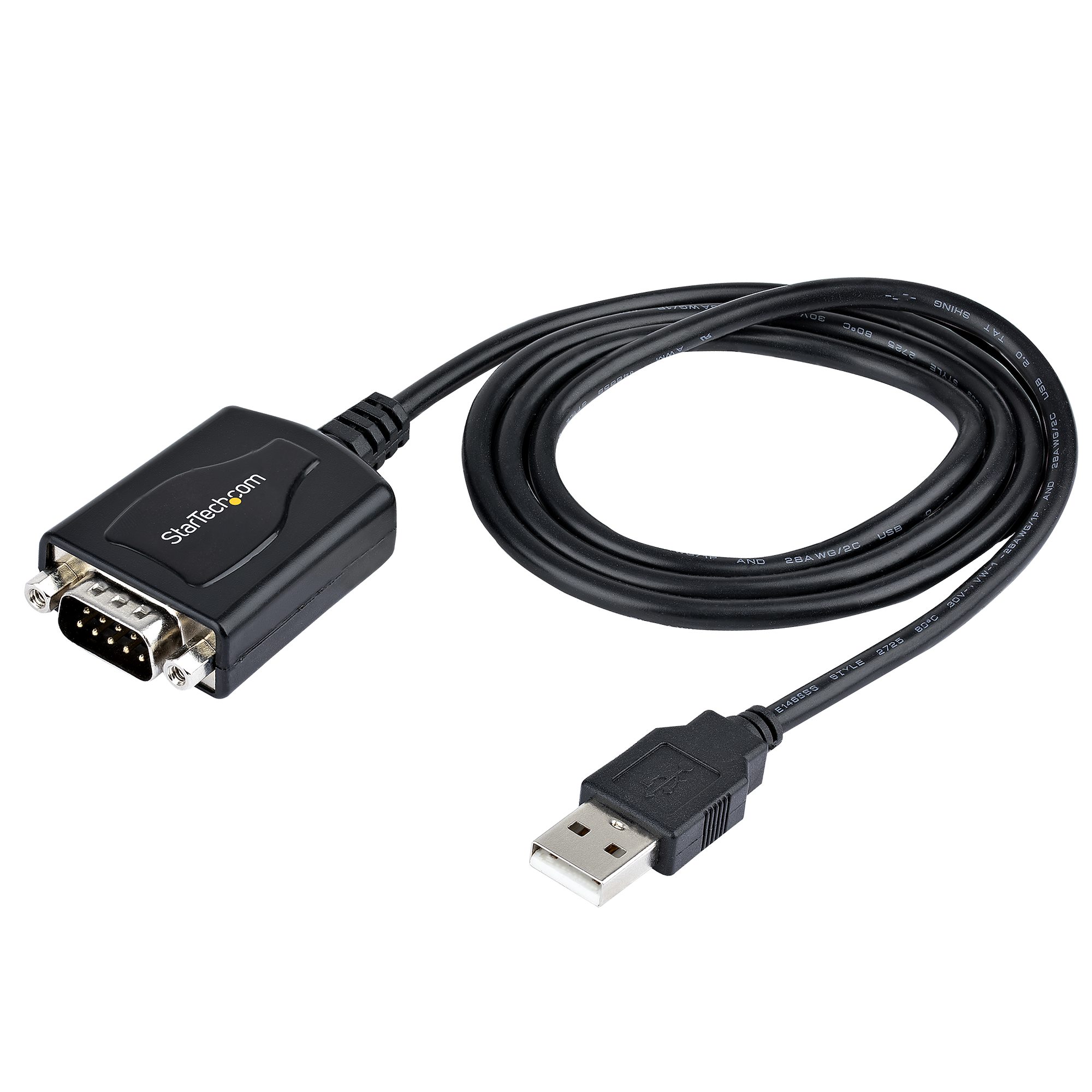 1p3fpc-usb-serial StarTech.com D-Sub 9-Pin to Male to USB Type A Male Converter Cable
