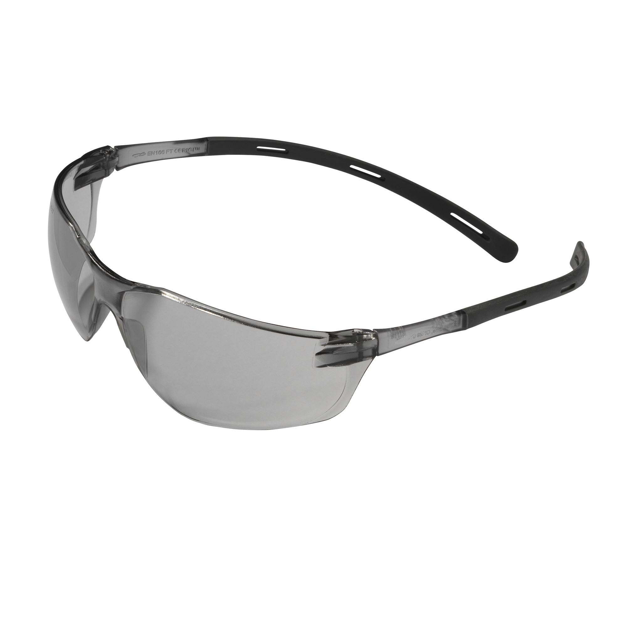 JSP RIGI Safety Glasses, Anti-Fog, UV Resistant, Lightweight, Anti-Scratch, Smoked, Black
